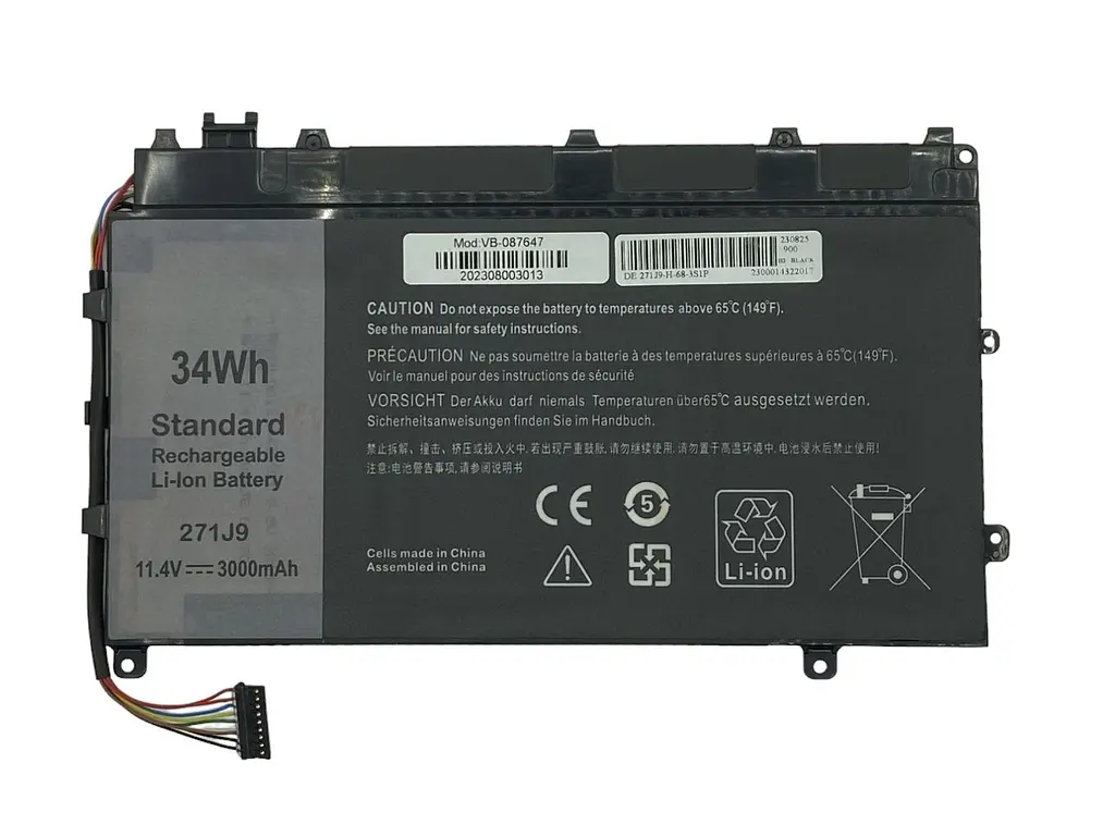 Акумулятор для ноутбука Dell 271J9 Latitude 7350 11.1V Black 2200 mAh - фото 2