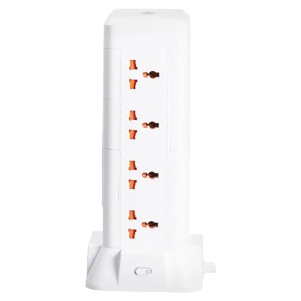 Мережевий фільтр-подовжувач Yiwu HP-5-9MF TOWER B24 2,8 м 12 розеток 3USB + 1PD LED-лампа білий  - фото 4