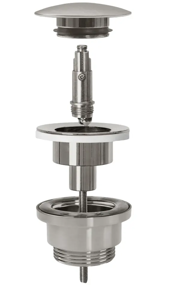 Донний клапан для умивальника Rea click-clack nikiel brushed REA-A6000, Никель - фото 2