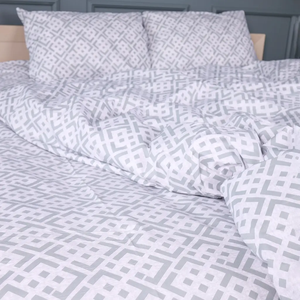 Простынь MirSon Ranforce Elite Abstract Gray 110 х 160 см (2200013164302) - фото 5