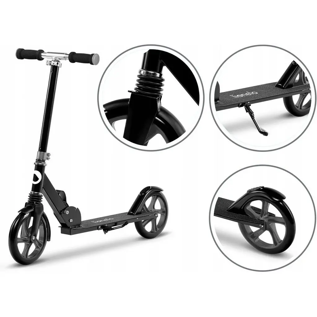 Самокат Lionelo Luca Black/Graphite, чорно-графітовий (LO-LUCA BLACK/ GRAPHITE) - фото 5