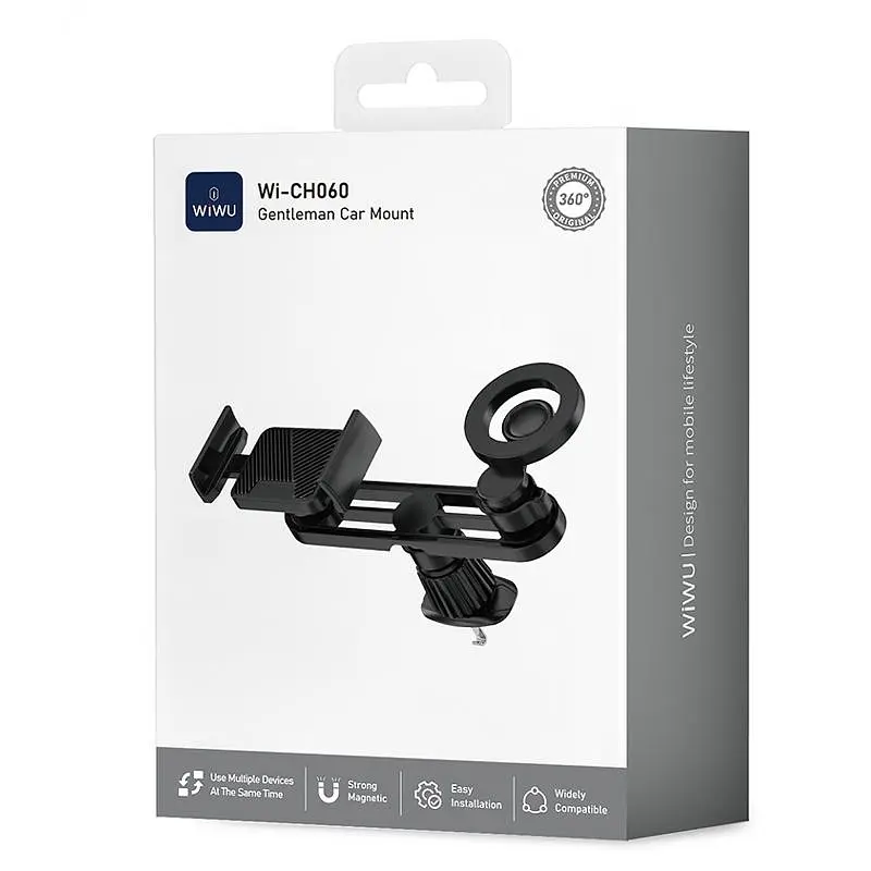 Автодержатель Wiwu Wi-CH060 2in1 in-car Black - фото 5