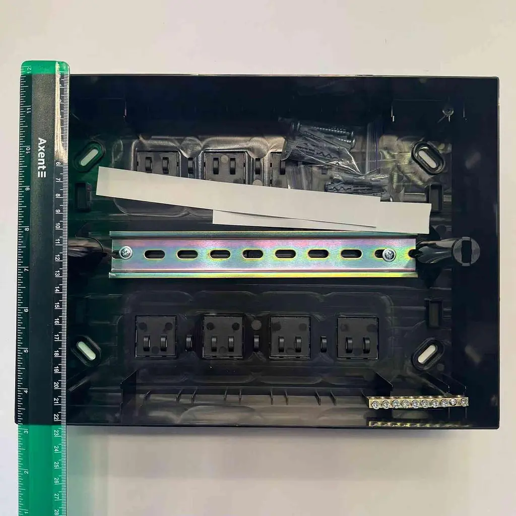 Бокс пластиковий СКІМ 12 модулів накладний IP40 чорний прозора дверка ( С11902014 ) - фото 7