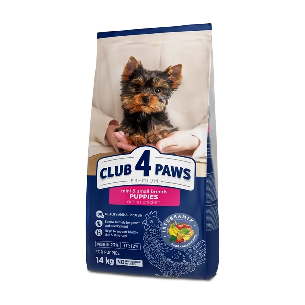 Сухий корм для собак Club 4 Paws Puppies Mini & Small Breeds Chicken 14 кг (4820269145733) - фото 3