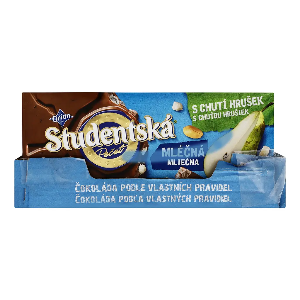 Молочный шоколад Orion Studentska с арахисом, желейными кусочками и кусочками груши 180 г (747693) - фото 2