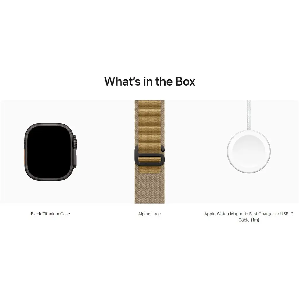 Смарт-часы Apple Watch Ultra 2 49mm Black Titanium Case with Tan Alpine Loop Small (MYTF3+MYQ03) [114896] - фото 4