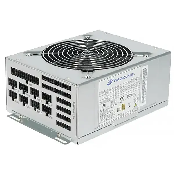 БЖ 1200W FSP FSP1200-50AAG 80+ GOLD, 6xPCI-E6+2, 135mm fan, Modular, C20, brown box - фото 2