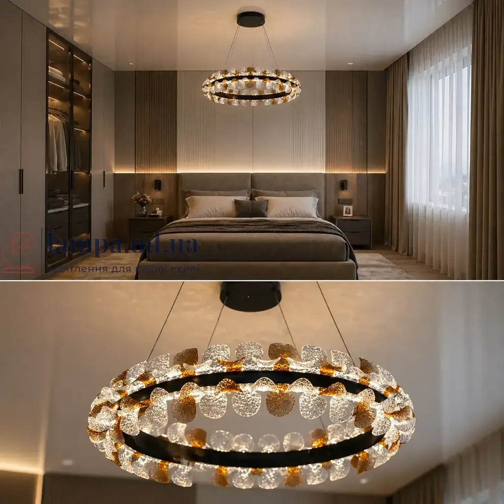 Сучасна підвісна LED люстра Diasha MD2511/600CG графіт 85W з пультом до 20 м2 - фото 3
