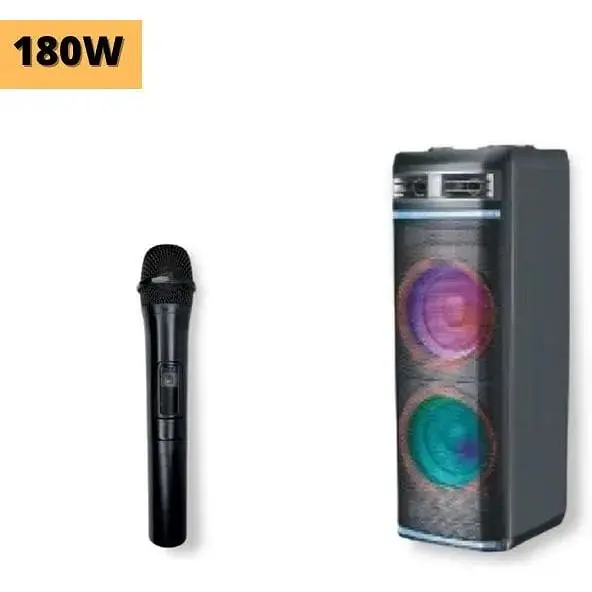 Аккумуляторная акустическая система XPRO 298 колонка чемодан 180Вт USB SD FM радио Bluetooth микрофон ДУ (MER-15693) - фото 2