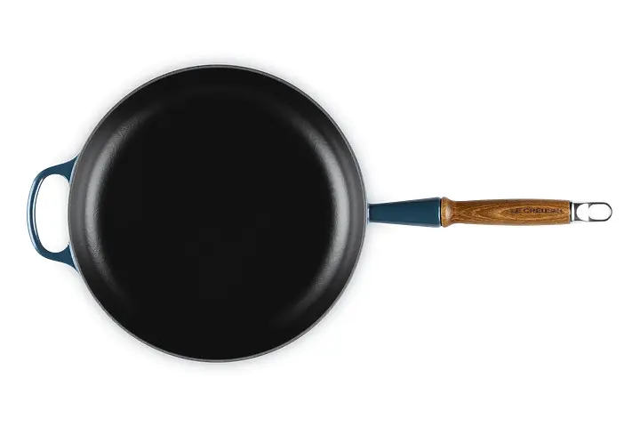 Сковорода універсальна Le Creuset Signature Wooden Handle Frying Pan 28 см синя 20258281290422 - фото 6