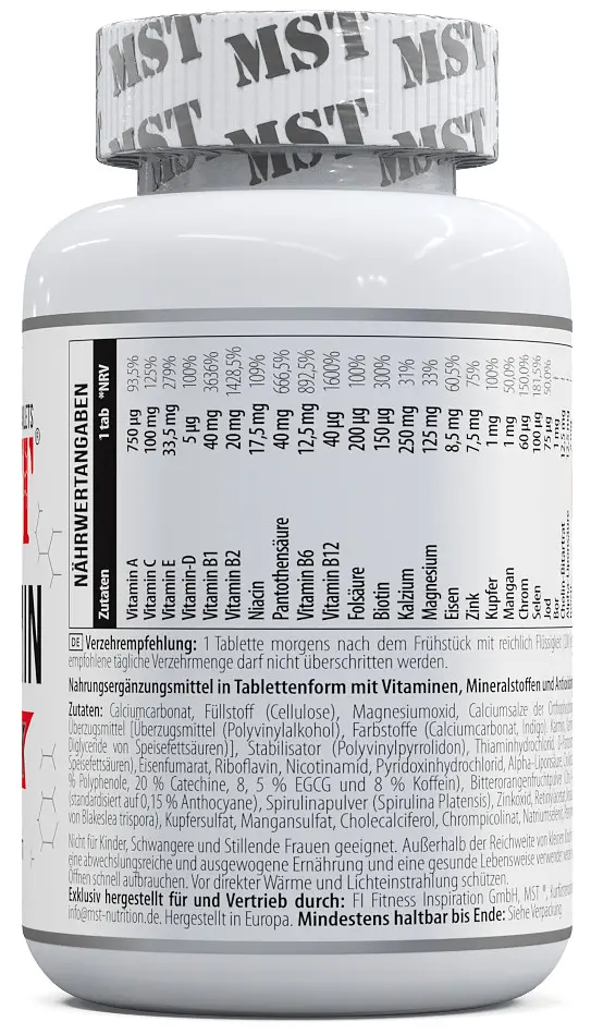MST® Вiтамінно – Мінеральний Комплекс Vitamin Kick - 120 таблеток - фото 2