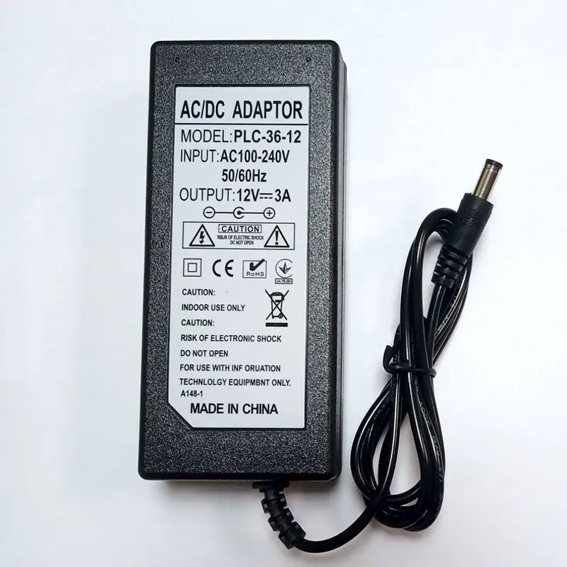 Блок живлення для камер відеоспостереження 12 вольт 3 Ампера 36W OEM PLC-36-12 (100220) - фото 3