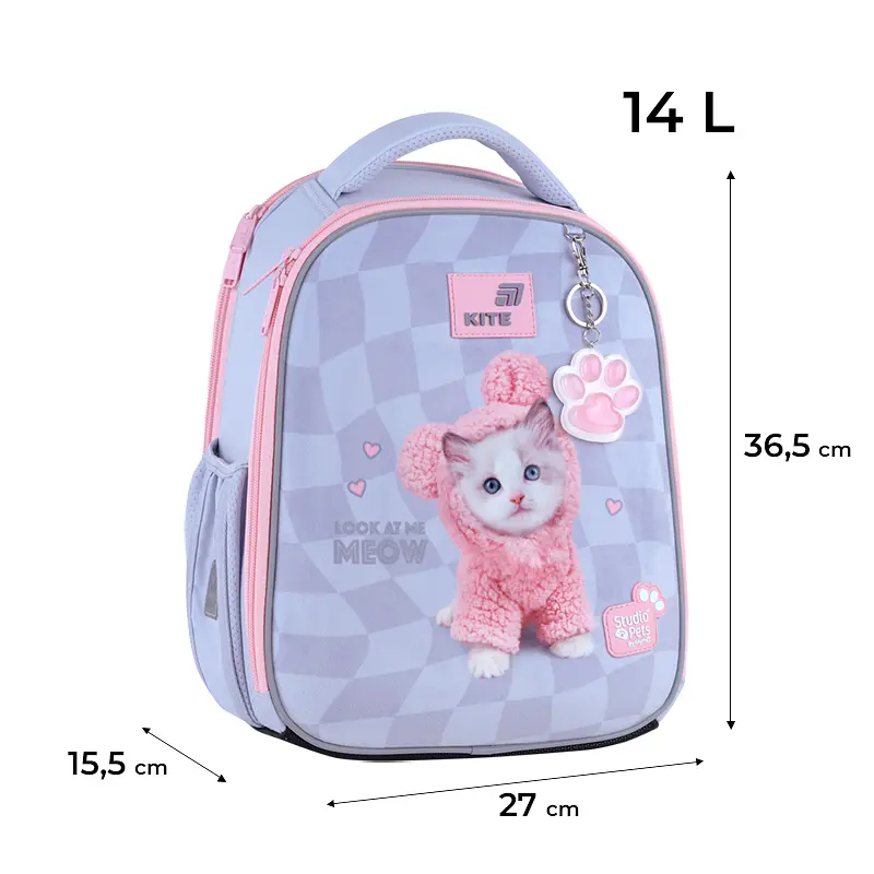 Рюкзак для початкової школи Kite Education каркасний 555 SP Сірий (SP26-555S) - фото 3