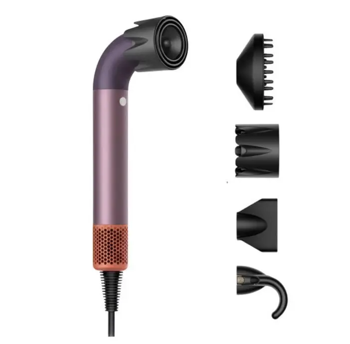 Фен для швидкого висушування з насадками Dyson Supersonic r Curly+Coily (Jasper Plum) професійний фен 1700 Вт Фіолетовий - фото 4