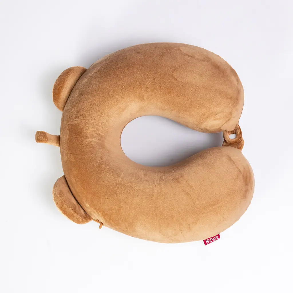 Подушка для шиї Cookie Bear U-подібна коричневий HP-56-1BR - фото 2