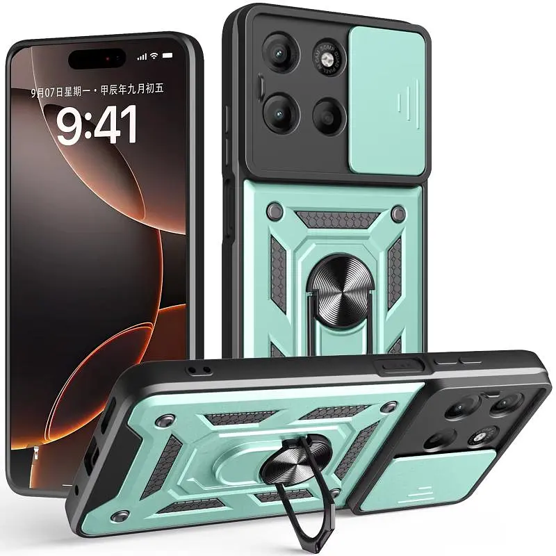 Чохол Ummi Camshield Serge Ring для Motorola Edge 60 / 60 Fusion Зелений / Green - фото 2
