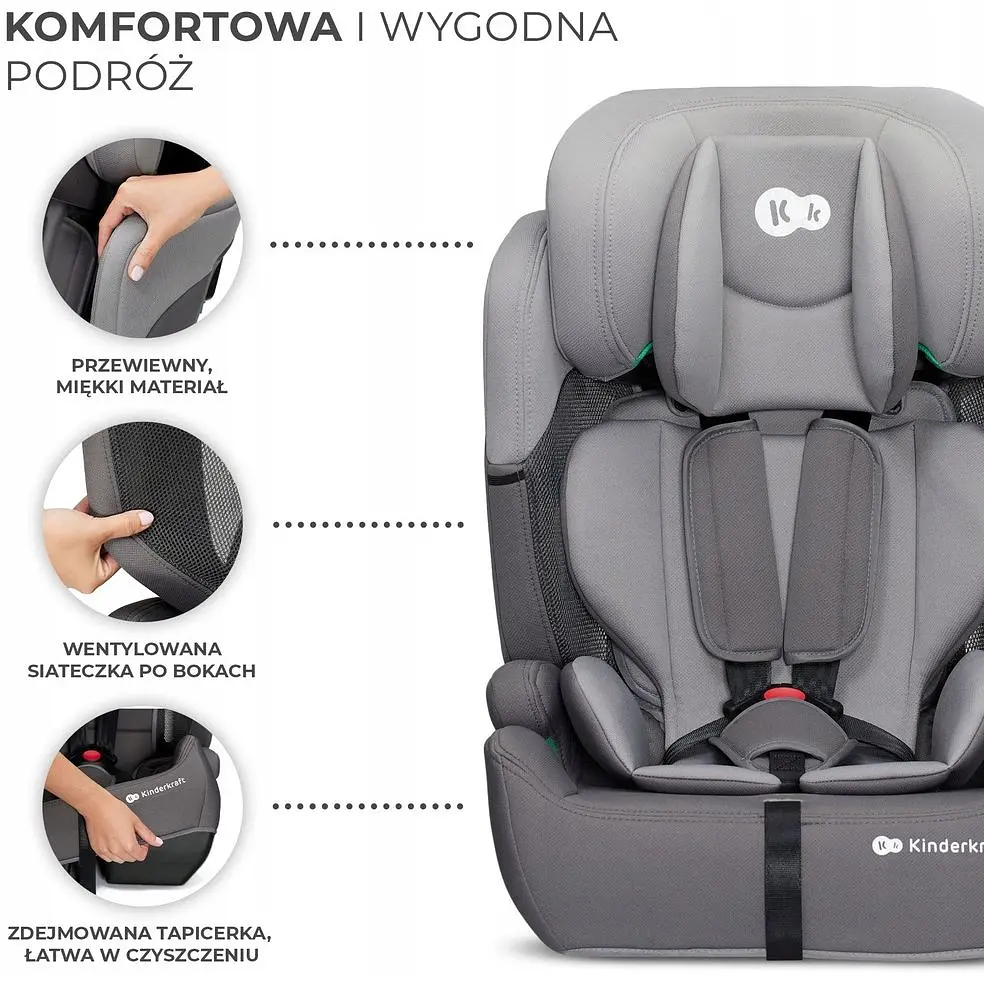 Автокрісло Kinderkraft Comfort Up i-Size Grey - фото 10