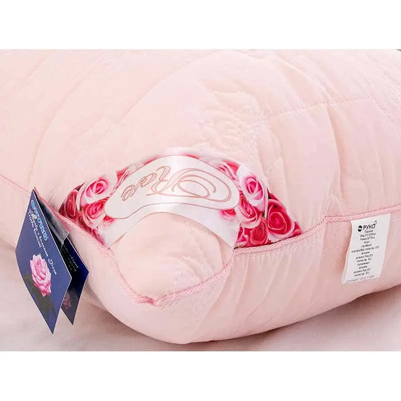 Подушка Руно 50х70 з волокна рози "Rose Pink" (310.52Rose Pink) - фото 2