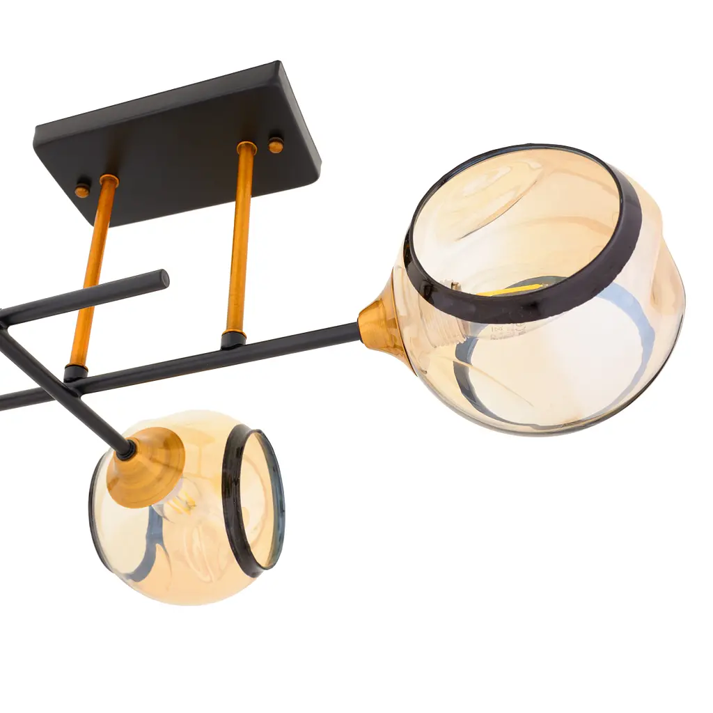 Люстра потолочная Brille Е27 180W BK/JGT (BL-699C/JGT (BL-699C/3) - фото 2