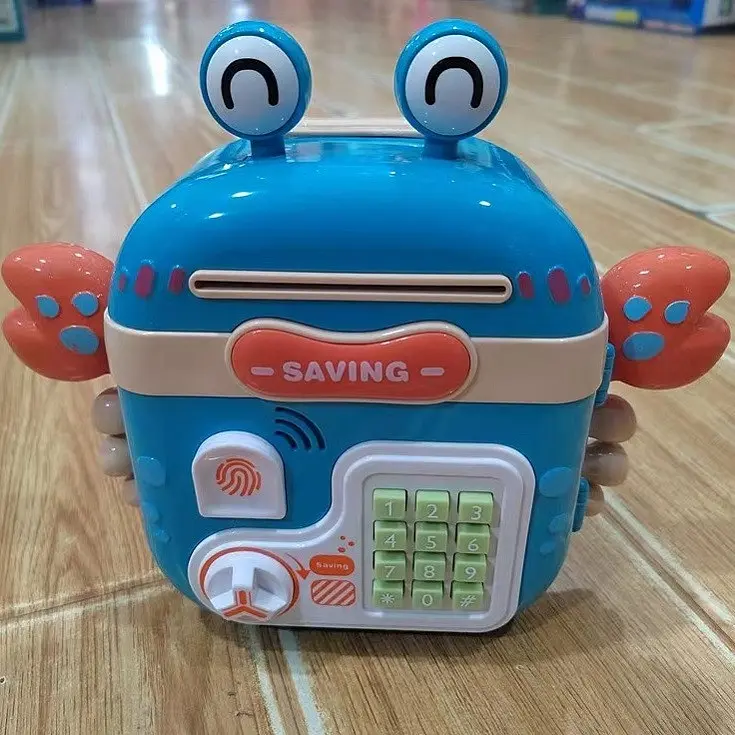 Дитяча скарбничка з Кодовим замком і відбитком Пальца Crab Piggy Bank - фото 3
