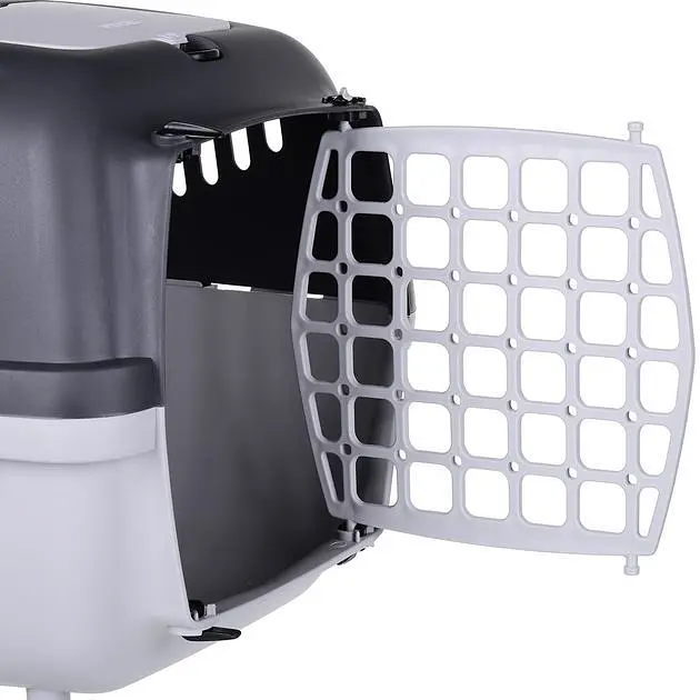 Переноска для тварин Stefanplast Gulliver 3 з пластиковими дверима до 10 кг темно-сіра (97366) - фото 2