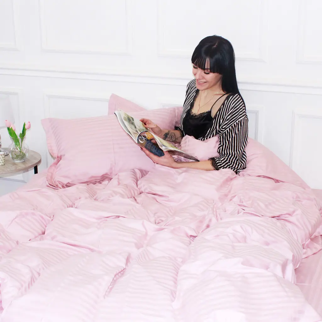 Постільна білизна MirSon Satin 30-0007Pink 160х220 Сімейний (2200005249918) - фото 9