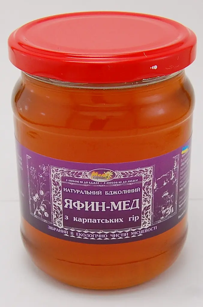 Мед бджолиний натуральний "Яфин-мед" 350 грам Мед Карпат