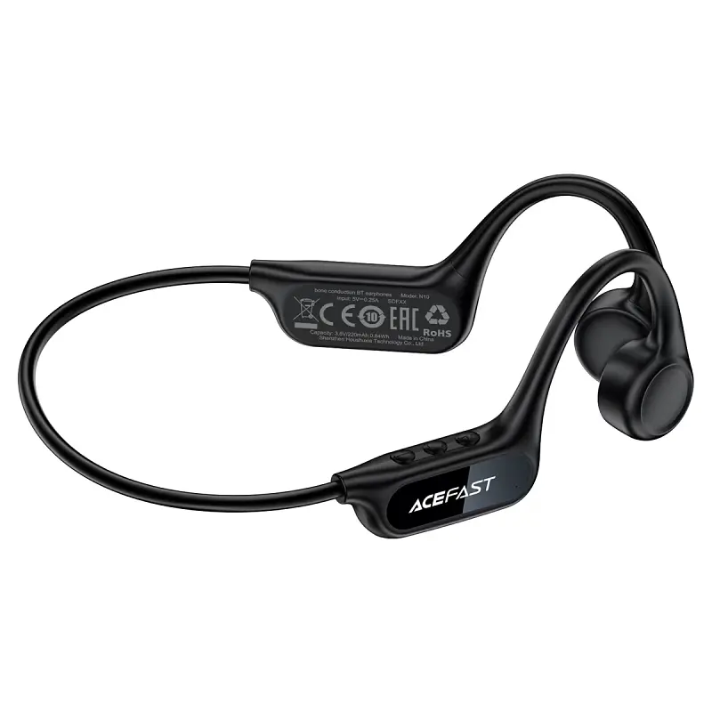 Бездротові спортивні навушники ACEFAST N10 bone conduction BT earphones, IP68, Black - фото 3