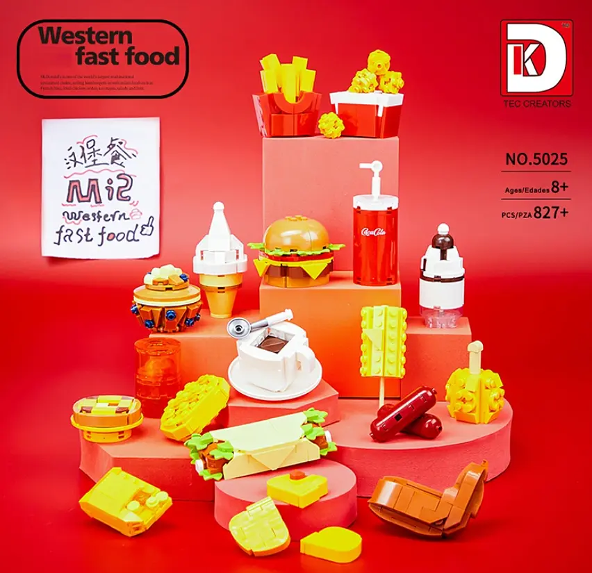 Конструктор їжа DK 5025 Western Fast Food Creator Expert Фаст-фуд, 18 моделей, 827 деталей - фото 6