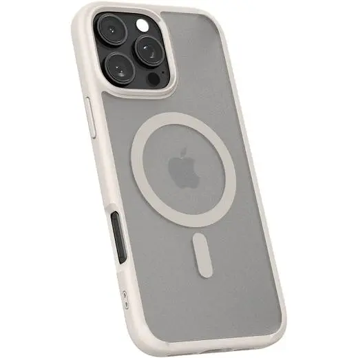 Прозорий чохол Spigen Ultra Hybrid MagSafe Frost Natural Titanium для iPhone 16 Pro (ACS08138) - фото 2