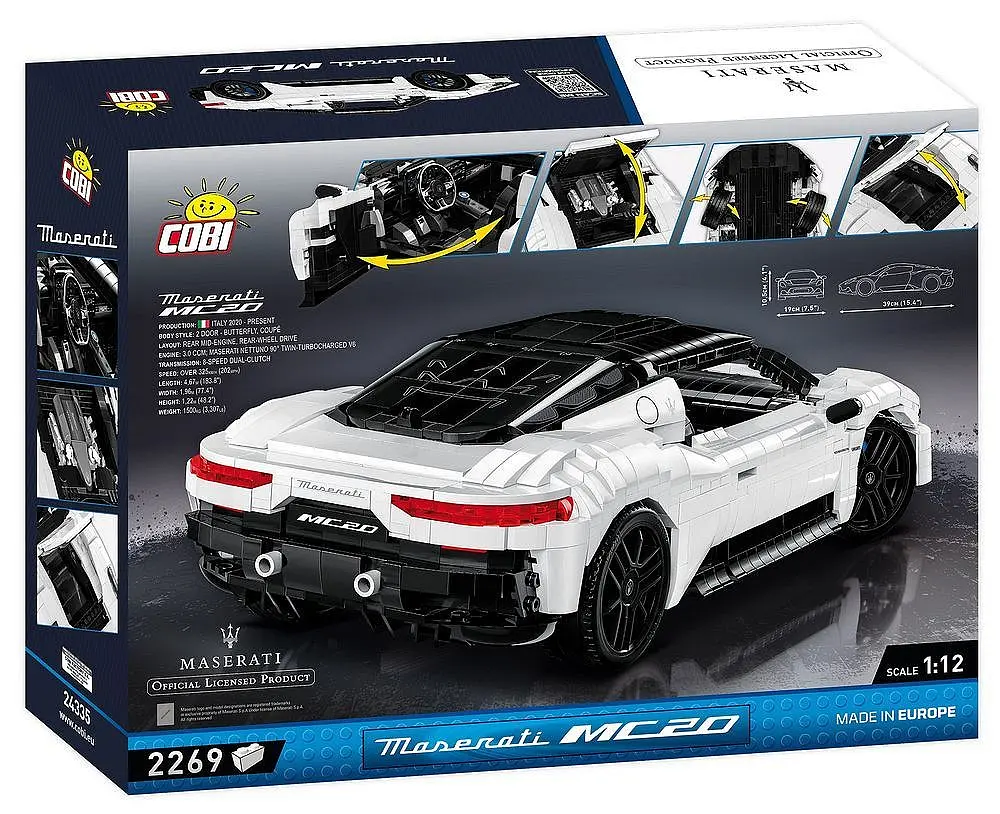 Конструктор Cobi Мазераті MC20 масштаб 1:12, 2269 деталей (COBI-24335) - фото 2