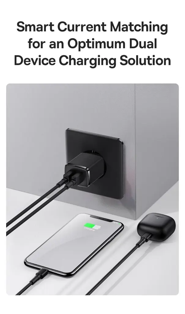 Мережевий зарядний пристрій Baseus Compact Charger 2U 10.5W Black (CCXJ010201) [74461] - фото 6