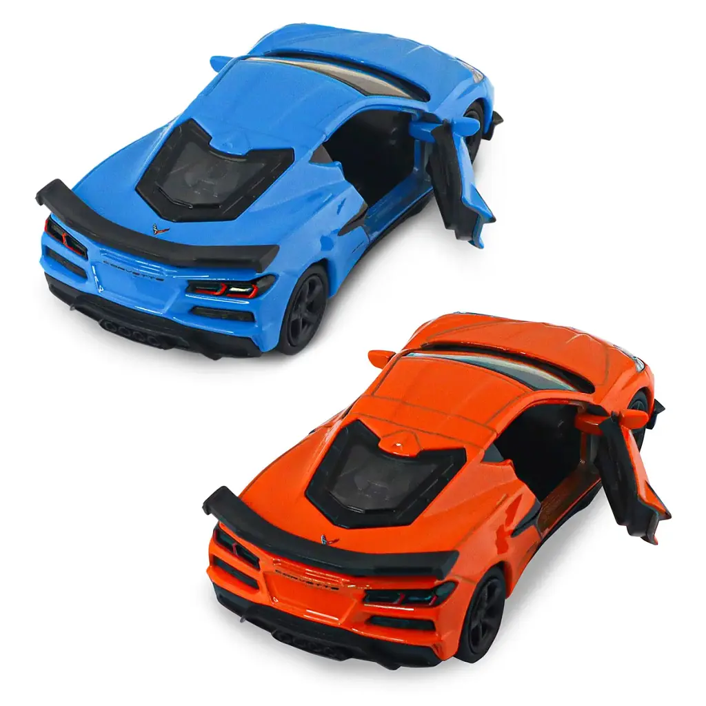 Автомодель - Chevrolet Corvette Z06 2023 (помаранчевий, світло-блакитний), в асортименті - фото 2