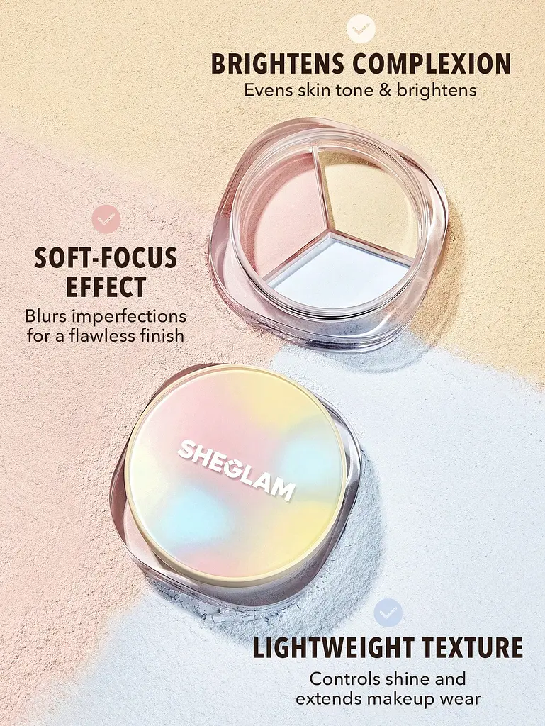 Трикололірна розсипчаста пудра Radiance Ring 3-in-1 Correcting Setting Powder - фото 2