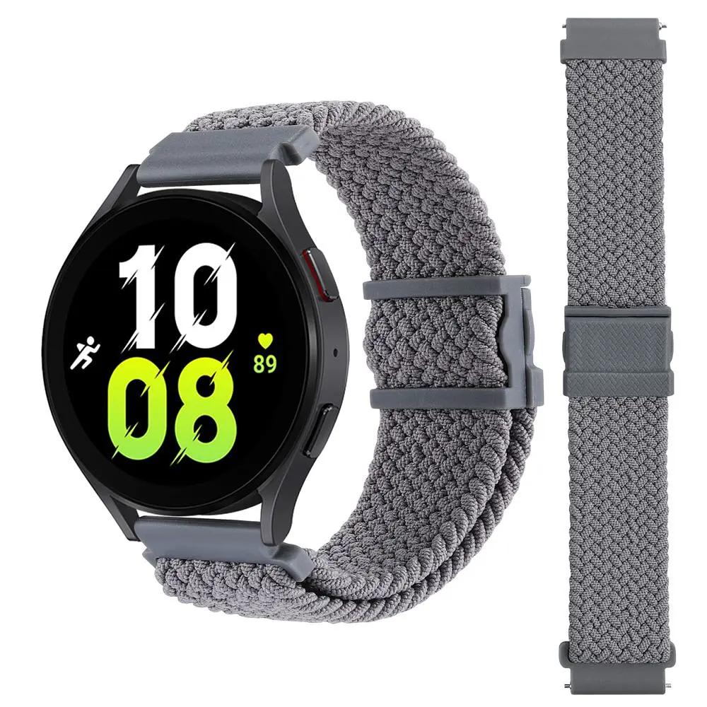 Нейлоновий ремінець Universal 20 mm Elastic Adjustment Samsung/Amazfit/Huawei Gray - фото 3