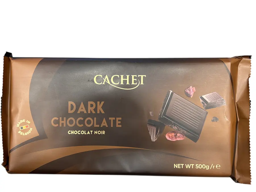 Чорний шоколад Cachet Dark Chocolate 54% какао 500 г (5412956290100)