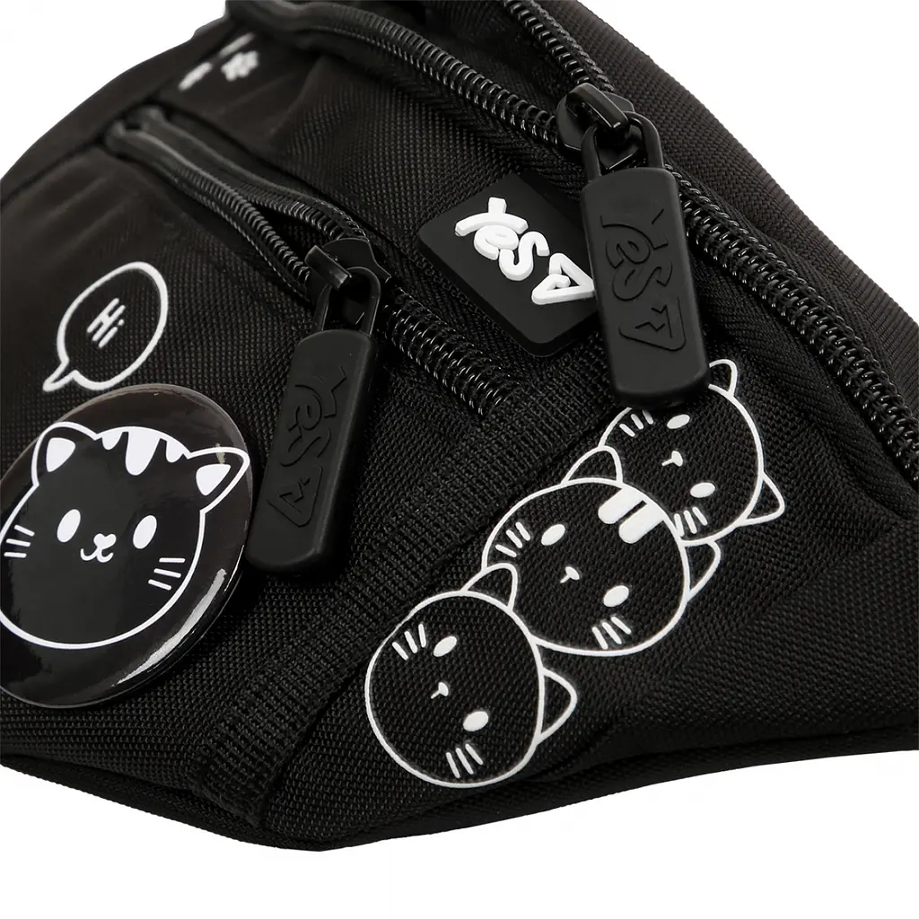 Сумка на пояс Yes SP-36 Black Cat черная (550553) - фото 4