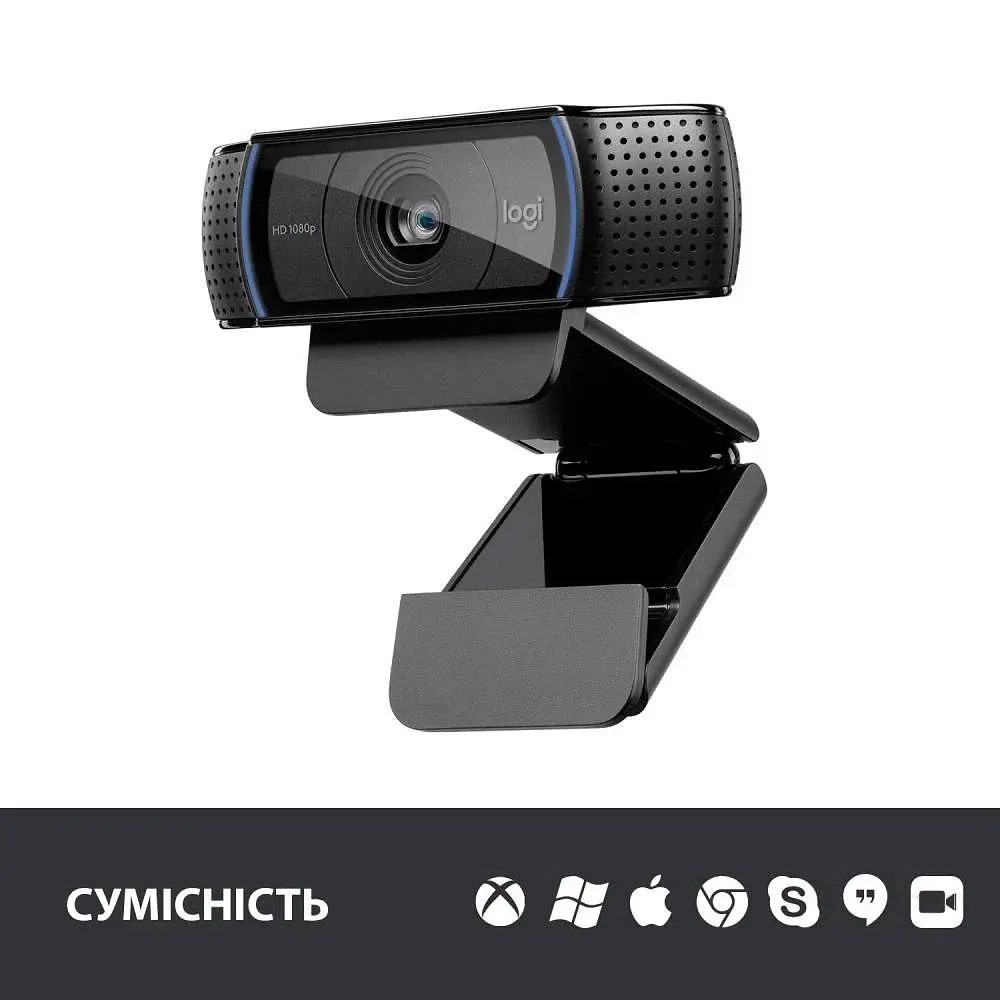 Веб-камера Logitech C920 HD Pro з мікрофоном (960-001055) - фото 2