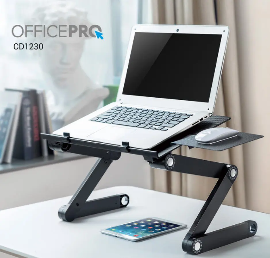 Стол-підставка для ноутбука 17.3 дюйма з охолодженням OfficePro OPCD-1230 2xfans Black - фото 5