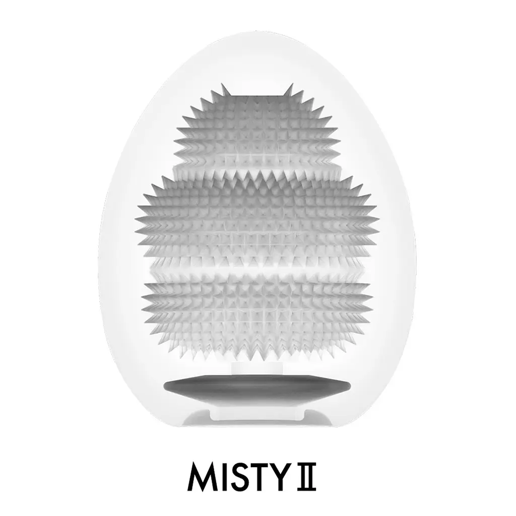 Мастурбатор-яйце Tenga Egg Misty II, щільний TPE, пробник лубриканту 5 мл - фото 3