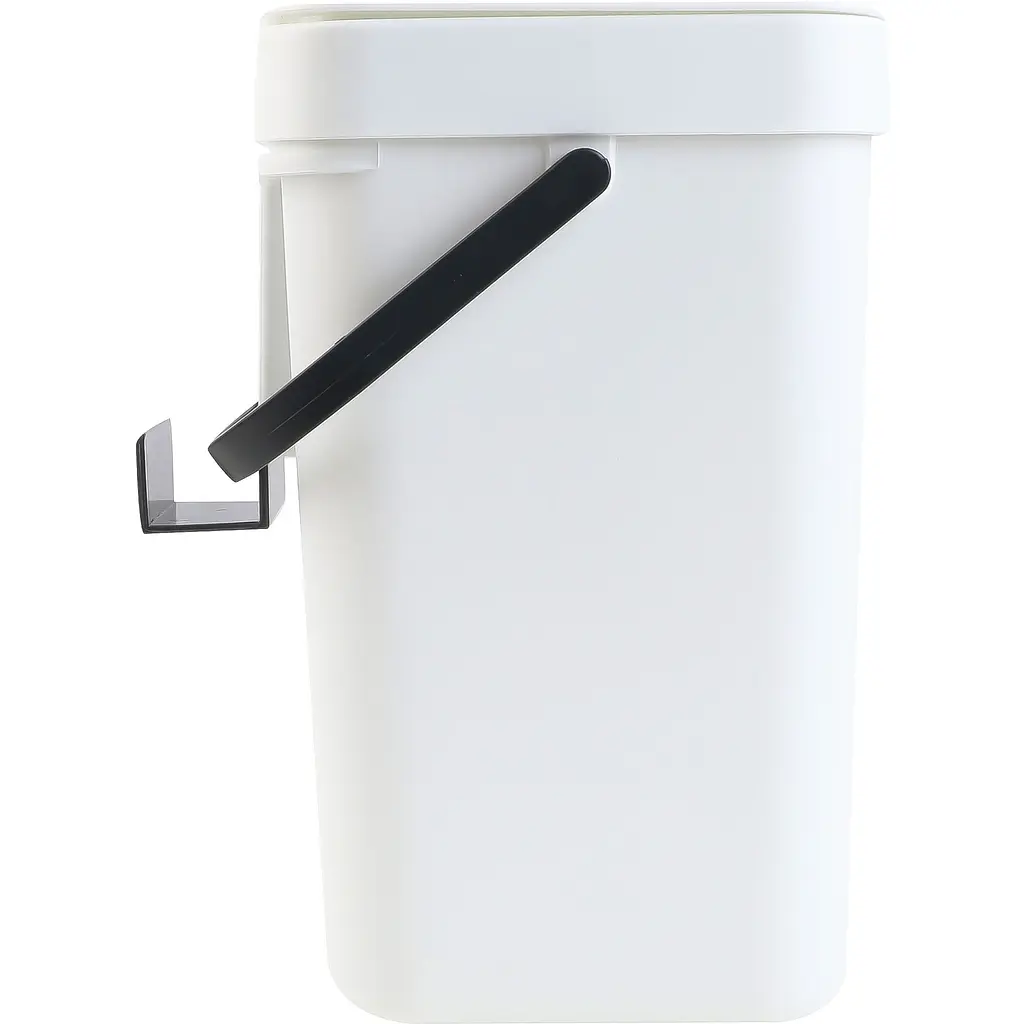 Відро для сміття MBM My Home з кришкою 3 л біле (BIN-11 3L WHITE/ANTHRACITE) - фото 4