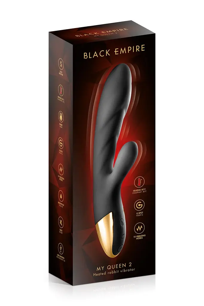 Вібратор-кролик Black Empire My Queen 2, 28.9 см (чорний) - фото 3