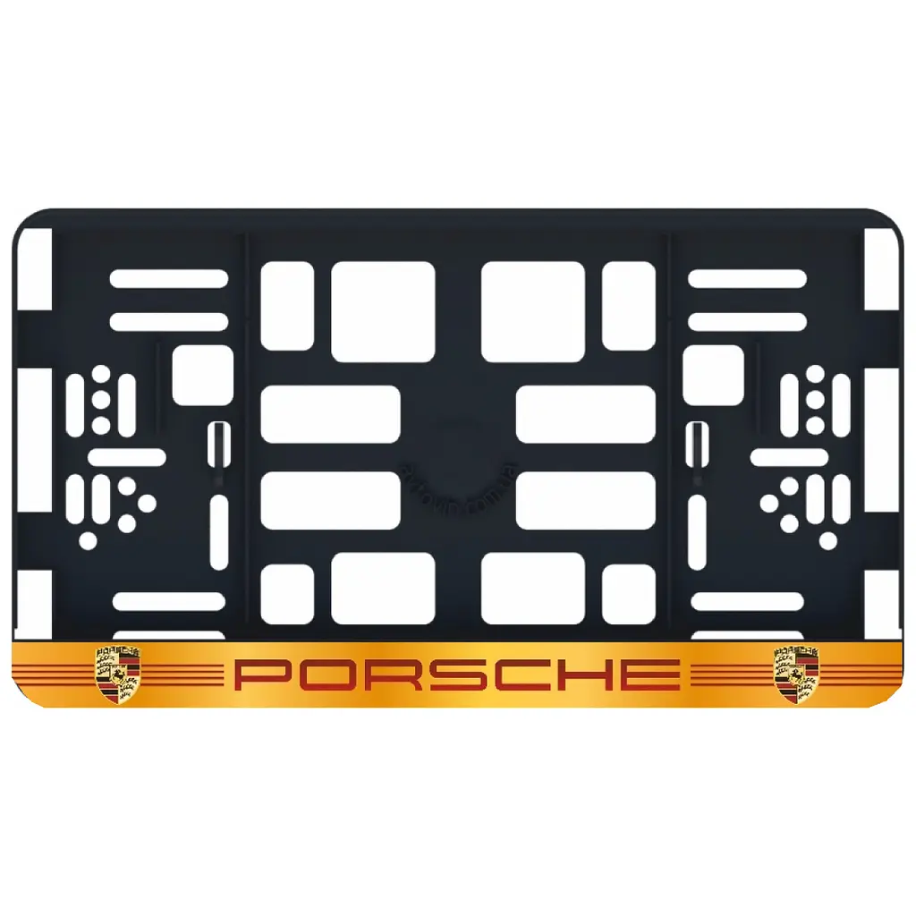 Рамка номера Porsche під Американський номер 300х150 мм Кольоровий Логотип