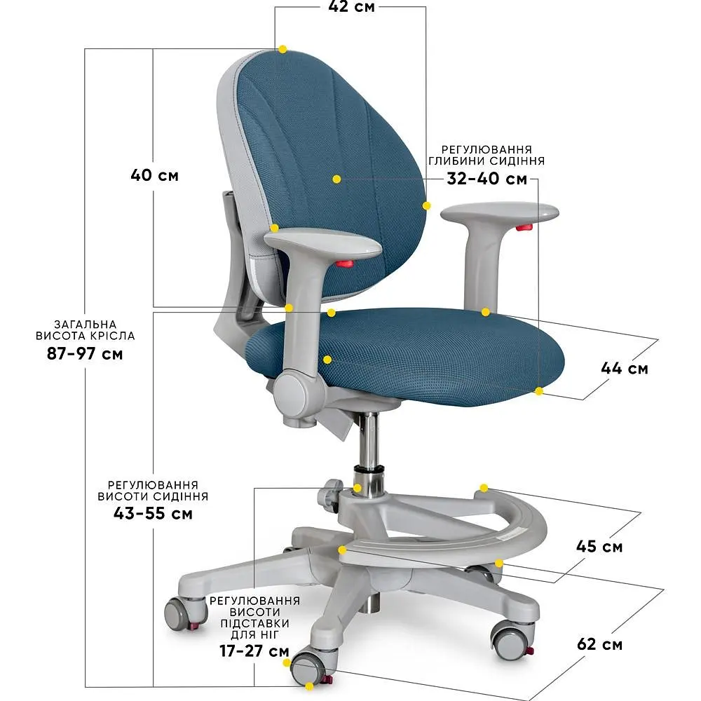 Детское кресло Evo-kids Mio-DB (Y-407 DB)  - фото 2