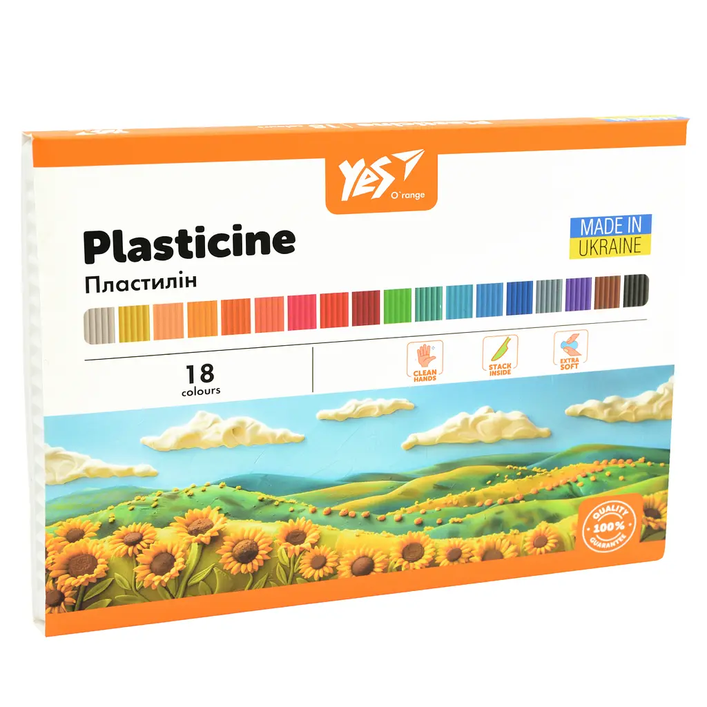 Пластилін YES Orange Line 18 кольорів 360 г (540691)