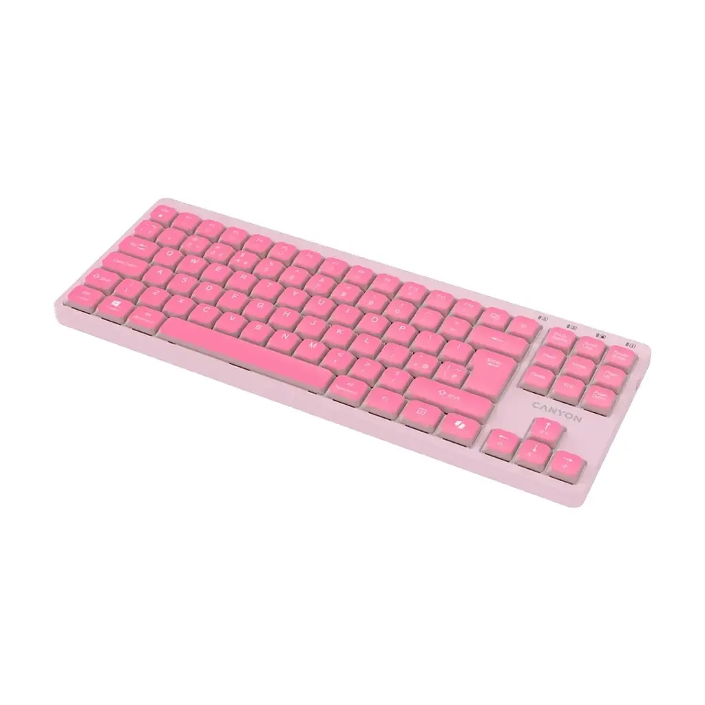 Клавіатура Canyon OnType 10 TKL Mechanical Silent Low-profile USB UA Pink (CNS-HKB10P) - фото 5