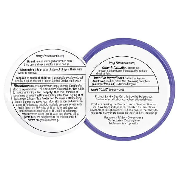 Сонцезахисні засоби Mineral Sunscreen with Clear Zinc SPF 50 68 g Badger vit0004912 - фото 3