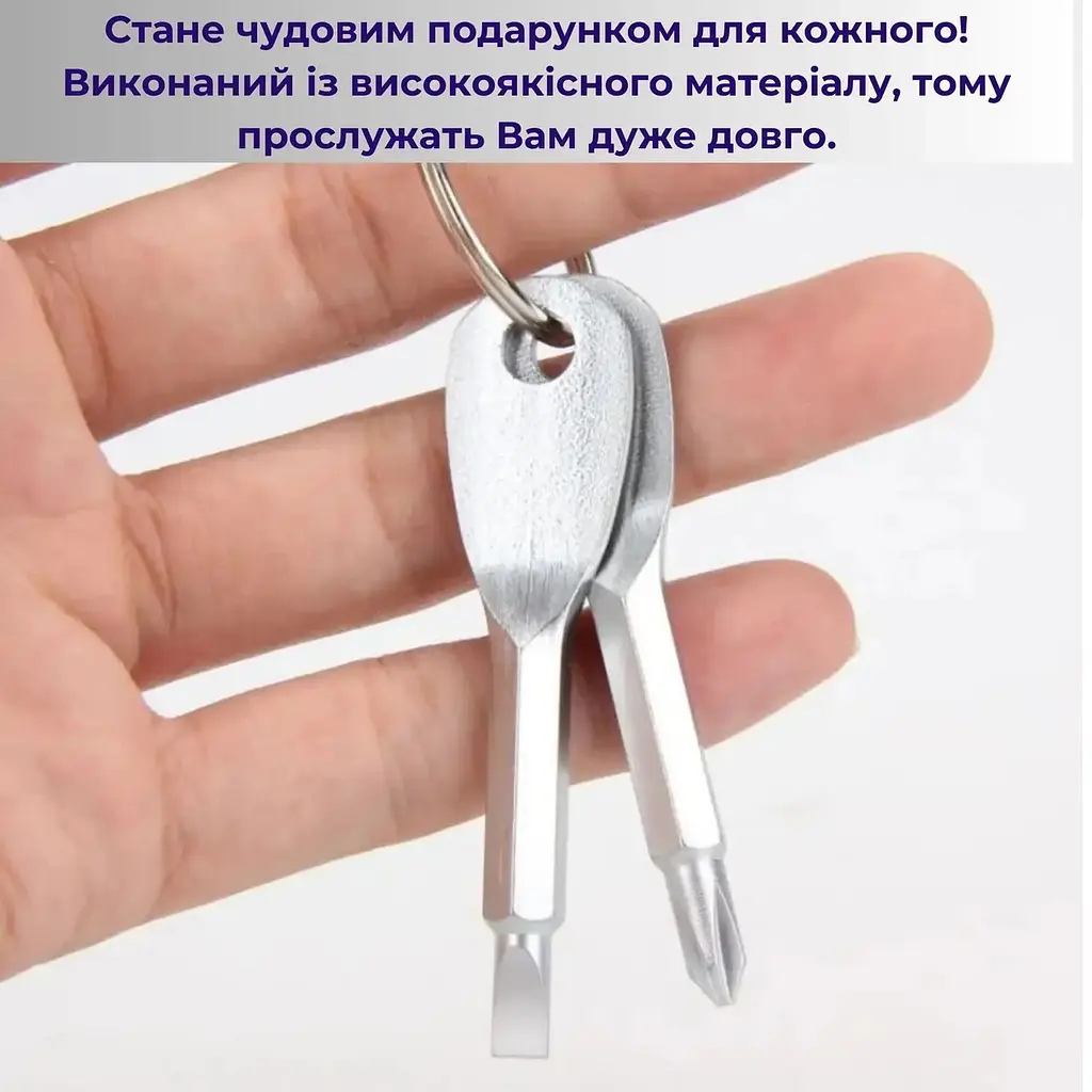 Карманный брелок с двумя мини отвертками 9х7х1см (89820001) - фото 7
