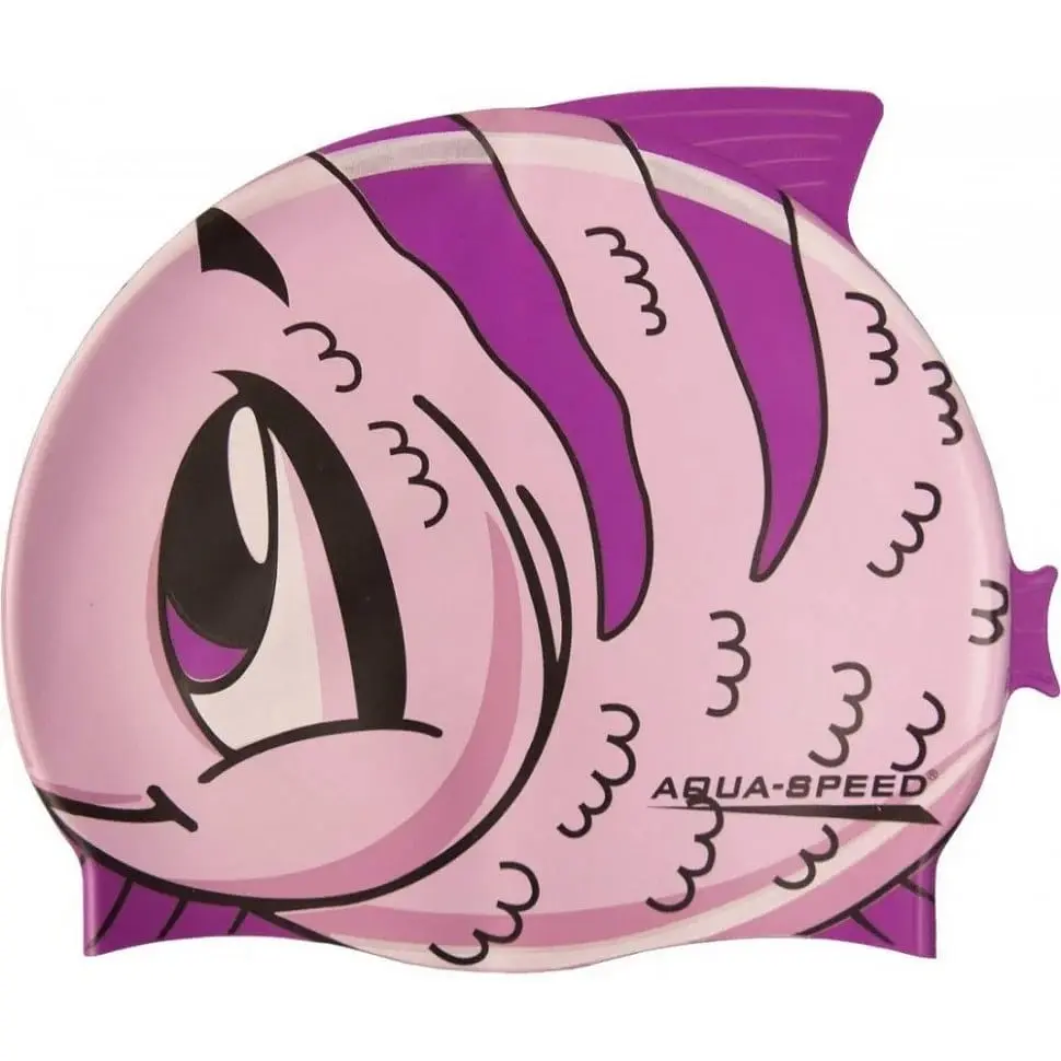 Шапка для плавання "ZOO Fish" 5528 Aqua Speed 115-fish, рожева рибка, OSFM