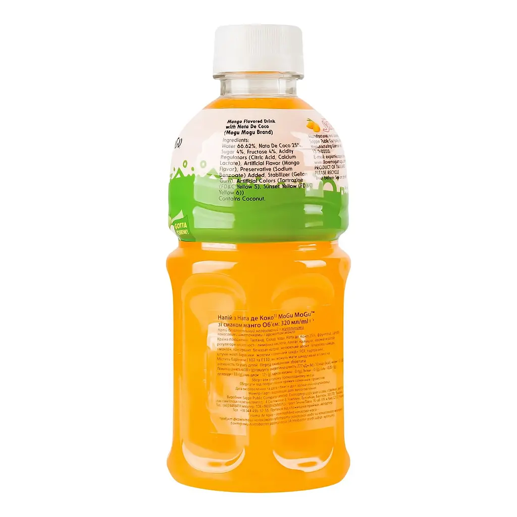 Напиток MoGu MoGu с кусочками желе Nata de Coco и вкусом манго 320 мл - фото 3